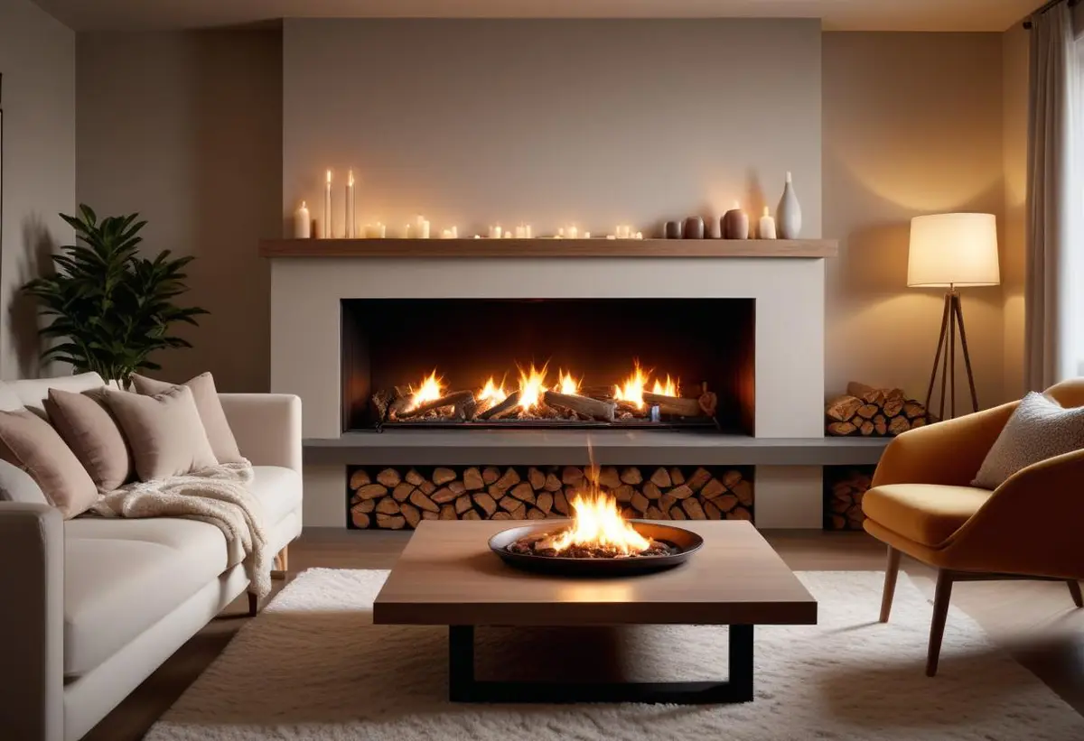Så här skapar du en mysig brasvärmeinteriör hemma illustration